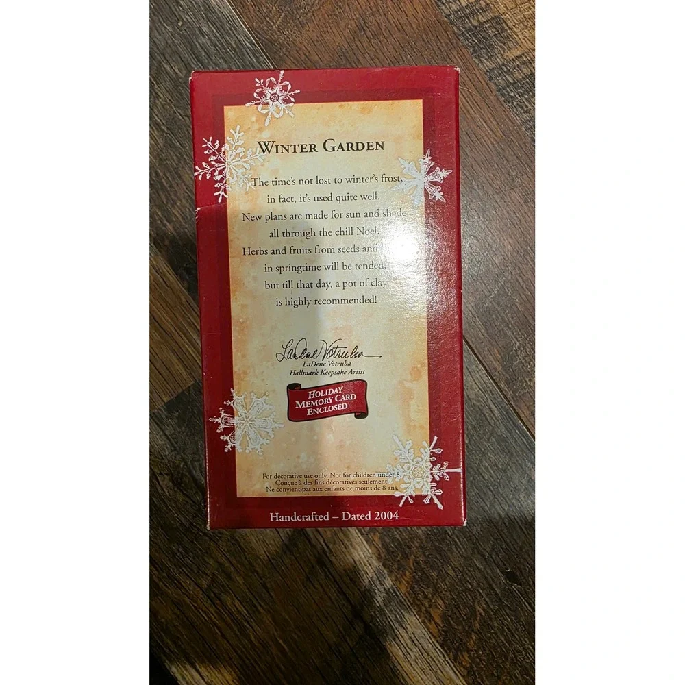Hallmark Keepsake Ornament Winter Garden 2004 LaDene Votruba Holiday QXG5534